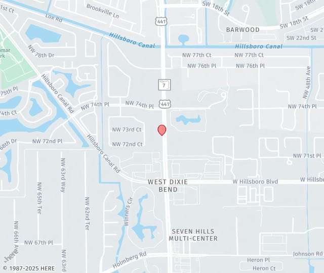 Location Map: 7271 N State Rd 7, Suite 804 Parkland, Florida 33073